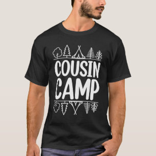Camiseta Família Cousin Camp acampando férias de verão Trip
