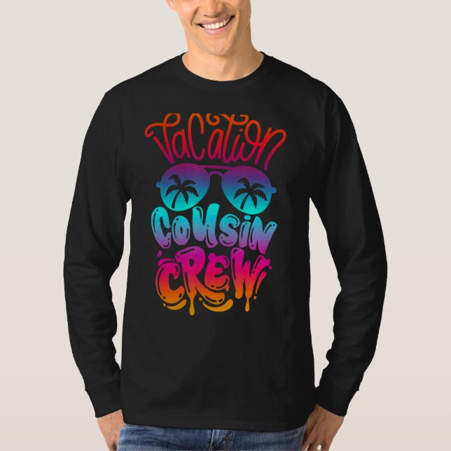 Camiseta Família Cousin Crew Férias de Verão Beach Cruise S (Frente)