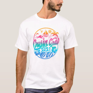 Camiseta Família Cousin Crew Férias de Verão Beach Cruise S