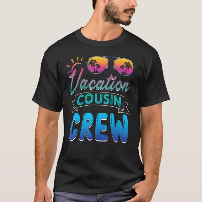 Camiseta Família Cousin Crew Férias de Verão Beach Cruise S (Frente)