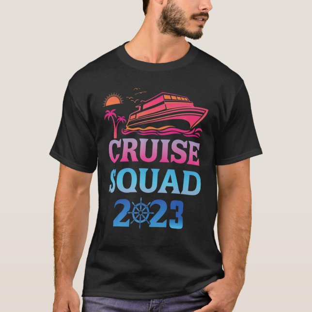 Camiseta Família Cruise Squad 2023 Family Matching Group Sq (Frente)