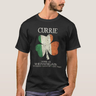 Camiseta Família Currie sobrenome Irlanda