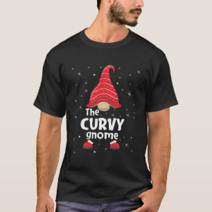 Camiseta Família Curvy Gnomo Correspondente Natal Engraçado