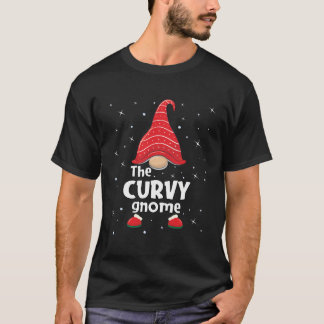 Camiseta Família Curvy Gnomo Correspondente Natal Engraçado