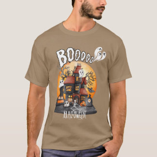 Camiseta família da cidade do halloween booooooooooo