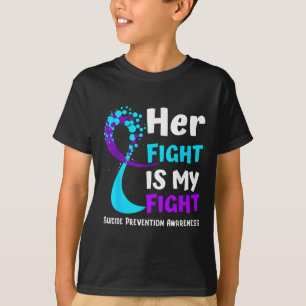 Camiseta Família da Fita Roxa de Conscientização sobre Prev
