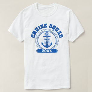 Camiseta Família da Tripulação de Cruzeiro Férias de Cruzei