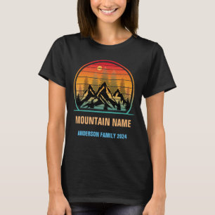 Camiseta Família de Acampamento em Montanhas Personalizadas