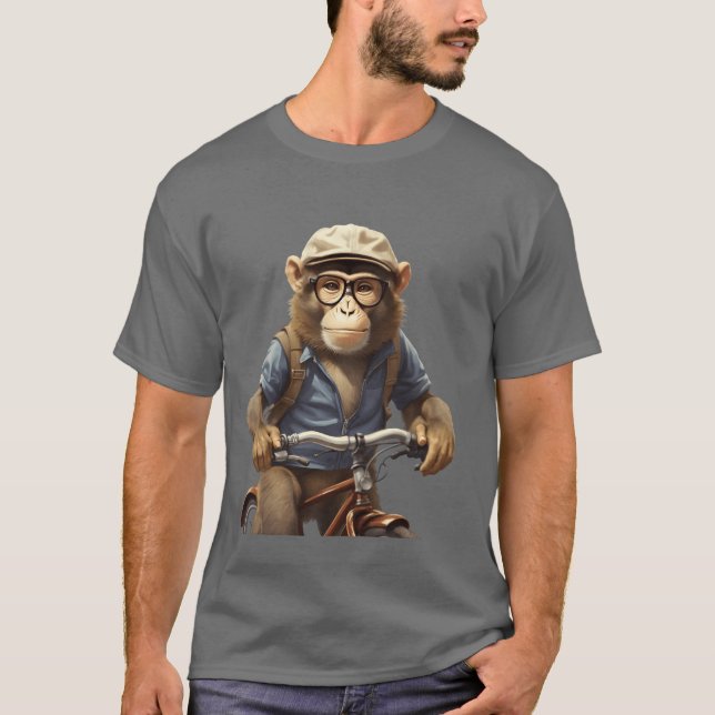 Camiseta família de animais macaco (Frente)