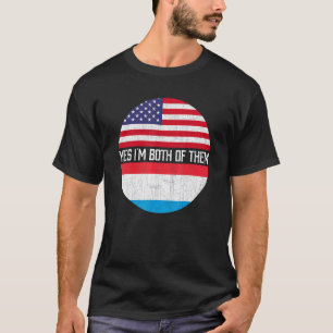 Camiseta Família de Bandeiras Meio-Americana Half Luxembour