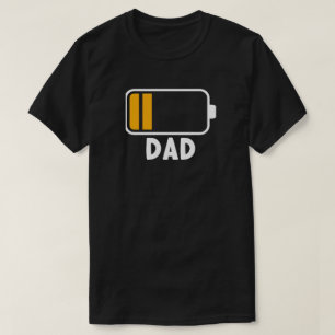 Camiseta Família de Bateria Baixa do Papai Masculino Preto