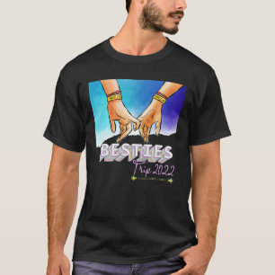 Camiseta Família de Besties Engraçadas Trip 2022 de Férias 