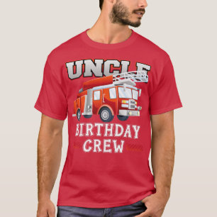 Camiseta Família de Bombeiros do Tio Aniversário da Tripula