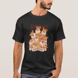 Camiseta Família de Cães Corgi Cachorrinho Brincalhão Corgi