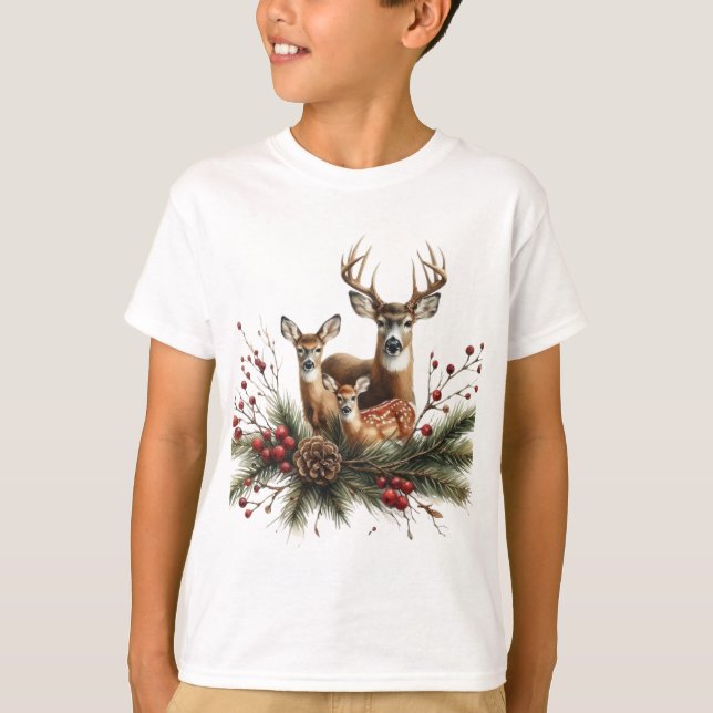 Camiseta Família de Cervos  (Frente)