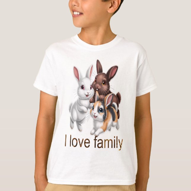 Camiseta Família de coelhos  (Frente)