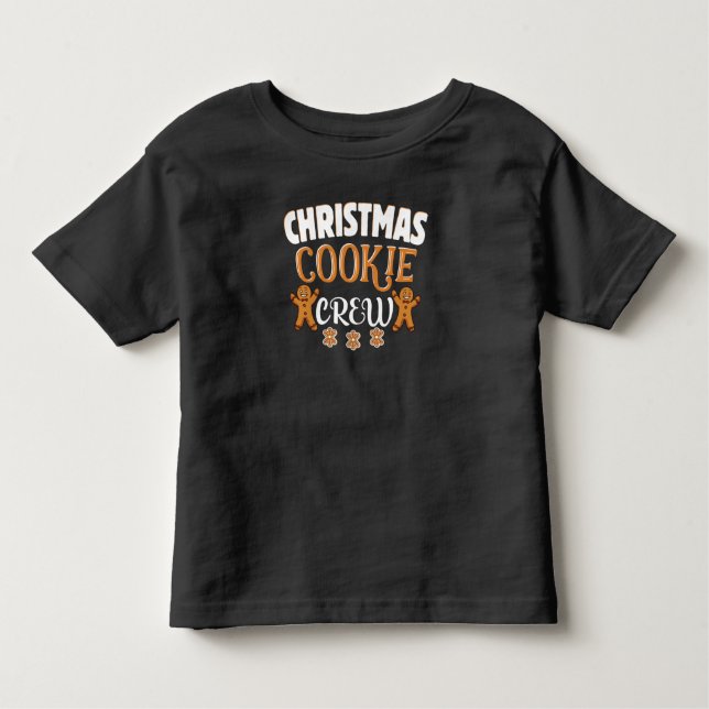 Camiseta Família de Combinação de Tripulação de Natal Cooki (Frente)