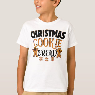 Camiseta Família de Combinação de Tripulação de Natal Cooki