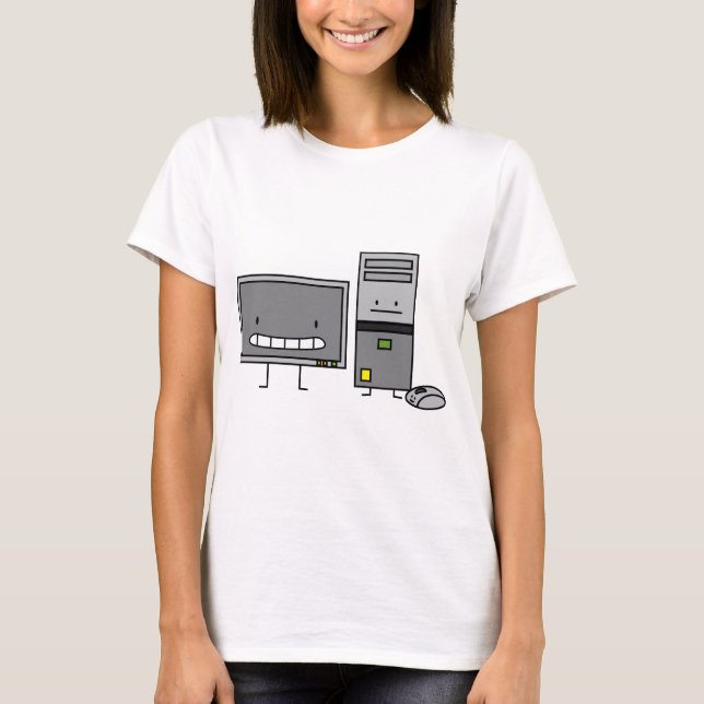 Camiseta Família de computador ELE torre do PC do rato da (Frente)