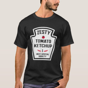 Camiseta Família de Condimentos do Grupo Ketchup Zesty Toma
