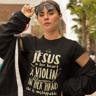 Camiseta Família de Correspondência de Apoio Violinista Cri