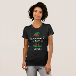 Camiseta família de elf da tia legal que corresponde ao nom