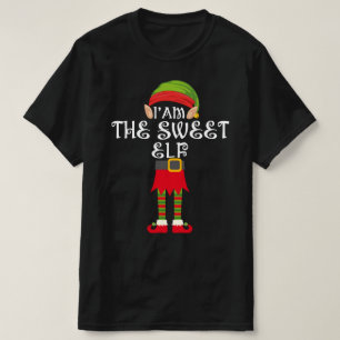 Camiseta família de elf doce combinando o natal