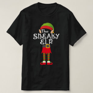 Camiseta família de elf neaky combinando com o natal
