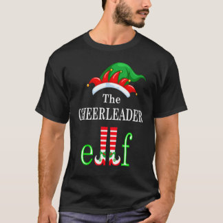 Camiseta Família de Elfo Cheerleader Roupa de Natal Combina