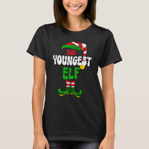 Camiseta Família de Elfo Mais Jovem Grupo Combinado Feliz N