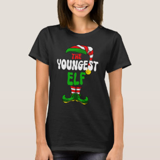 Camiseta Família de Elfo Mais Jovem Grupo Combinado Feliz N