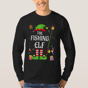 Camiseta Família de Elfo Pescador Grupo Combinado Natal