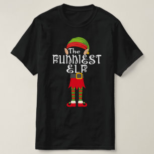 Camiseta família de elfos mais engraçada combinando o Natal