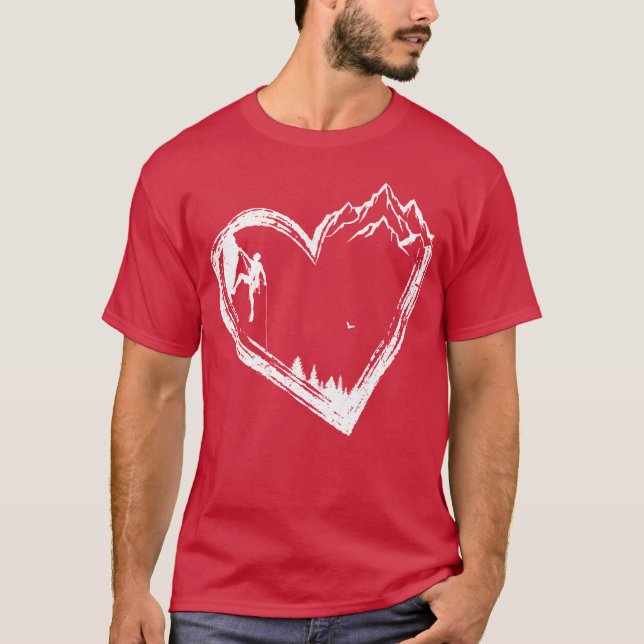 Camiseta Família de escalada de amor (Frente)