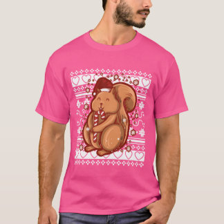 Camiseta Família de esquilo de Natal doce e doce