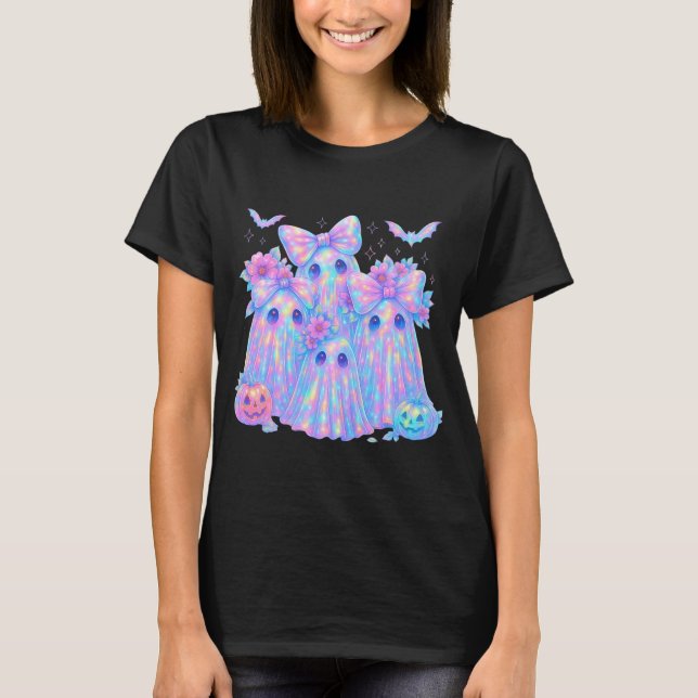 Camiseta Família de fantasmas pastéis (Frente)