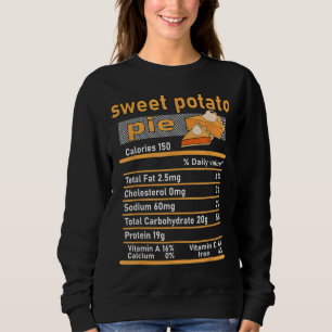 Camiseta Família de Fatos de Nutrição de Batata Doce Thanks