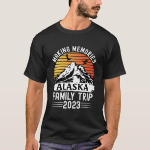 Camiseta Família de Férias do Alasca 2023 Montanhas Camping