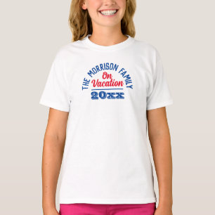Camiseta Família de Férias. Feriado Familiar