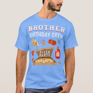 Camiseta Família de Festas de aniversário de pizza de anive