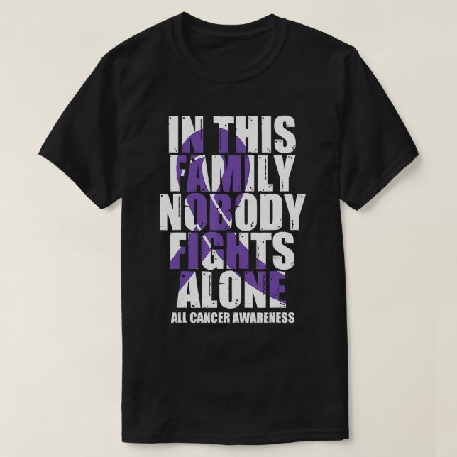 Camiseta Família de Frisos de lavanda - Todos os Canceres (Frente do Design)