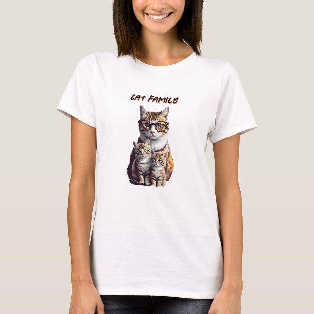 Camiseta família de gatos (Frente)