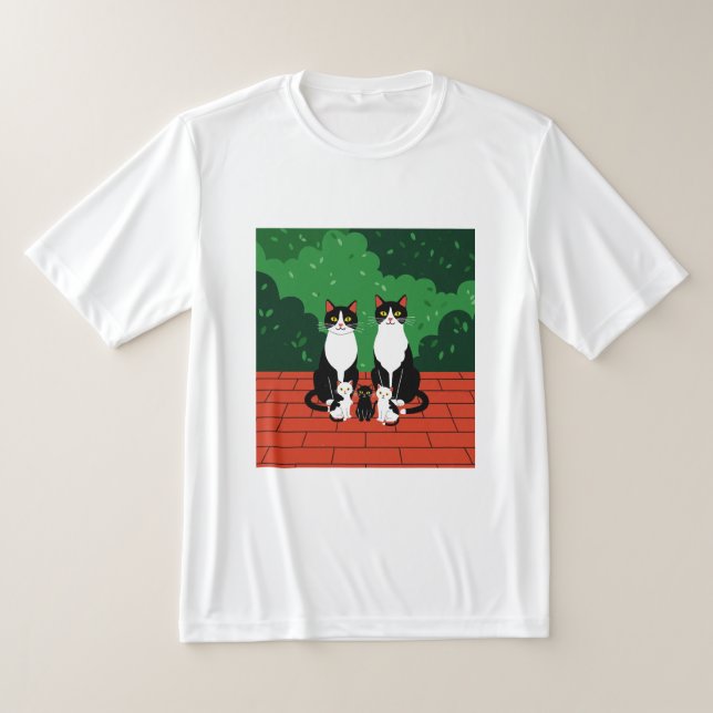 Camiseta Família de gatos (Postura )