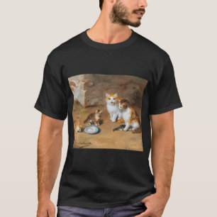Camiseta Família de Gatos, gatos bebem leite Alfred Arthur