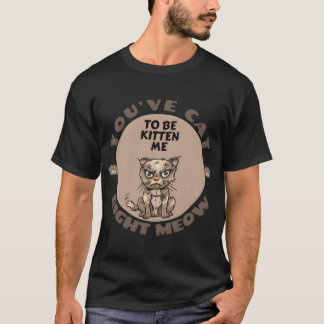 Camiseta família de gatos zangados engraçados