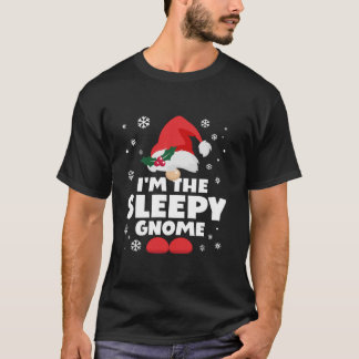 Camiseta Família de Gnome Divertida e Sonolenta Grupo de Co