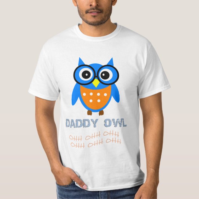 Camiseta Família de harmonização do PAI do bebê da CORUJA (Frente)