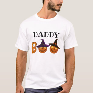 Camiseta Família de Ilustração Boo do Pai Halloween
