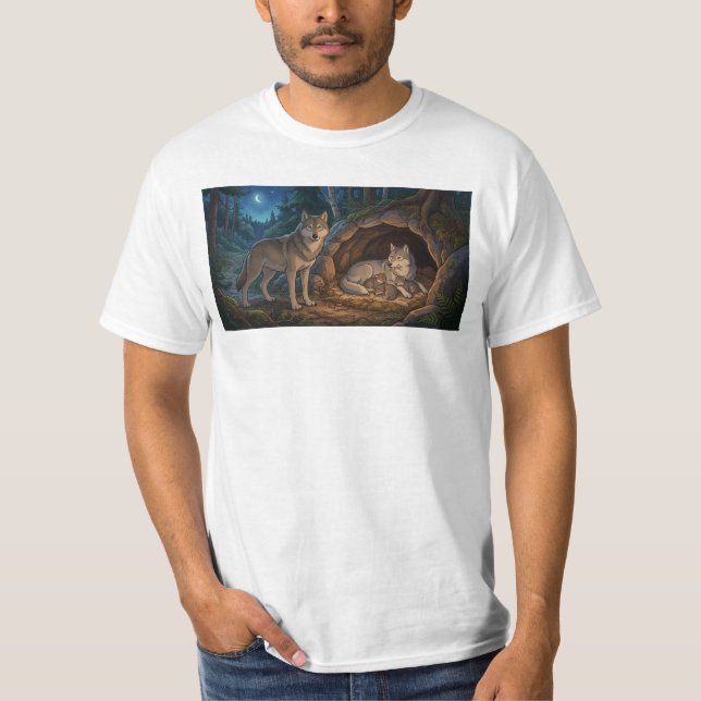 Camiseta Família de Lobos (Frente)