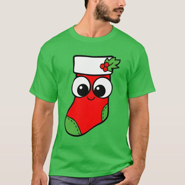 Camiseta Família de Meias de Natal (Frente)